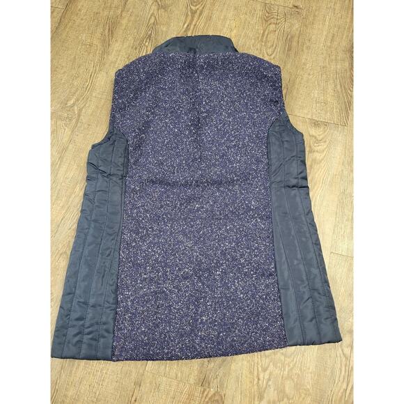 Allen Solly Navy Blue Wool Blend Full Zip Vase Large Insulated - Picture 3 of 3